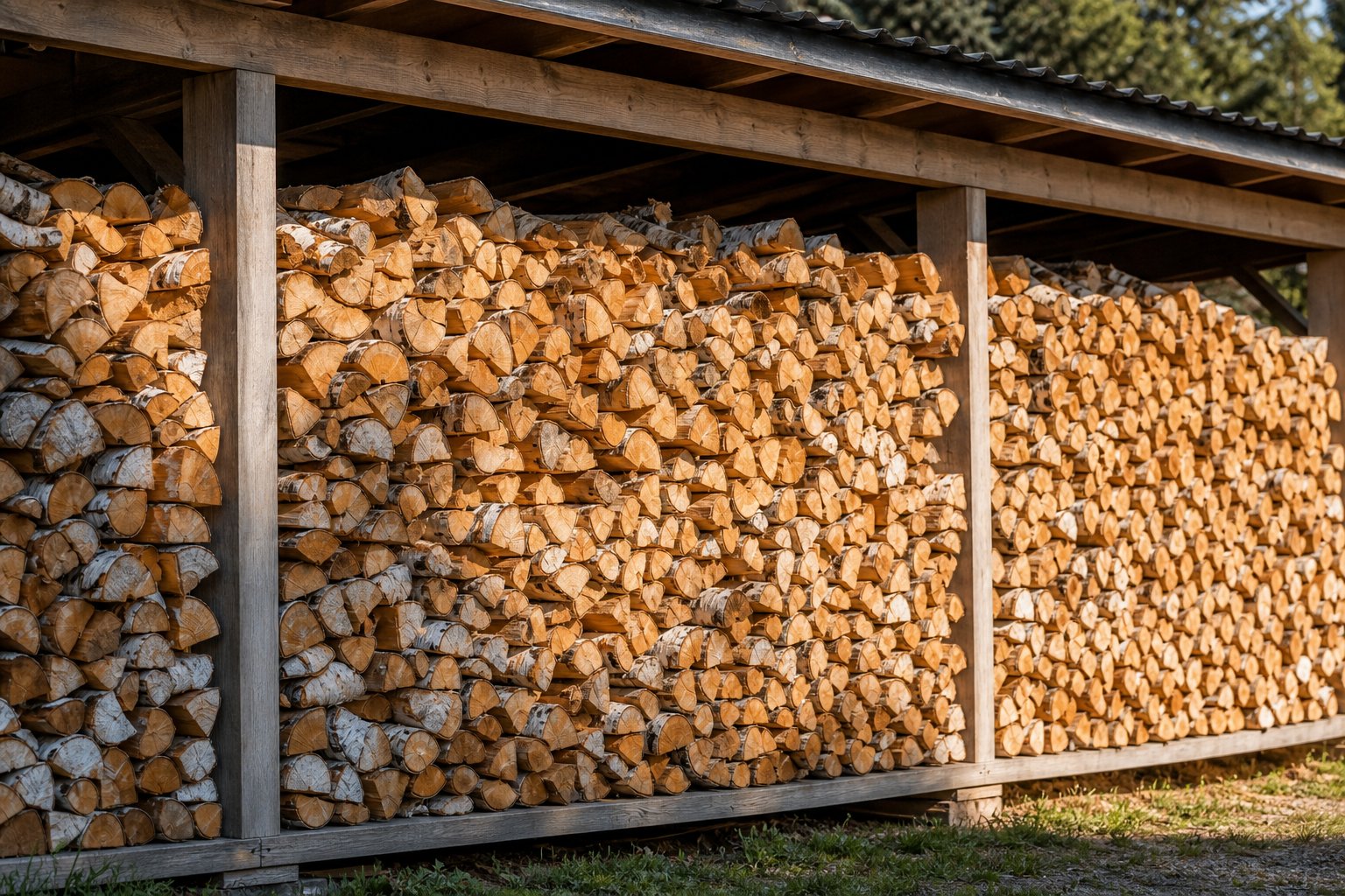 Берёзовые дрова естественной сушки